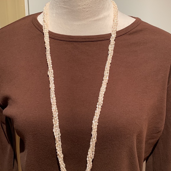 JONES NEW YORK SPORT. Brown knit pullover top. Long sleeves. Round neck. - Picture 2 of 8